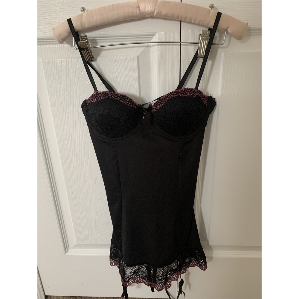 marilyn monroe intimates Small Sexy Night Gown Babydoll W Garter Belt Lace Trim